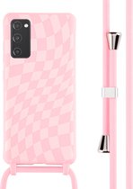 iMoshion Hoesje Geschikt voor Samsung Galaxy S20 FE Hoesje Met Koord - iMoshion Siliconen design hoesje met koord - Roze / Retro Pink