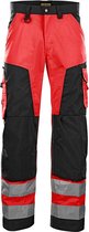 Blåkläder Werkbroek High Vis Klasse 2 Mt C54 Rood/zwart C54