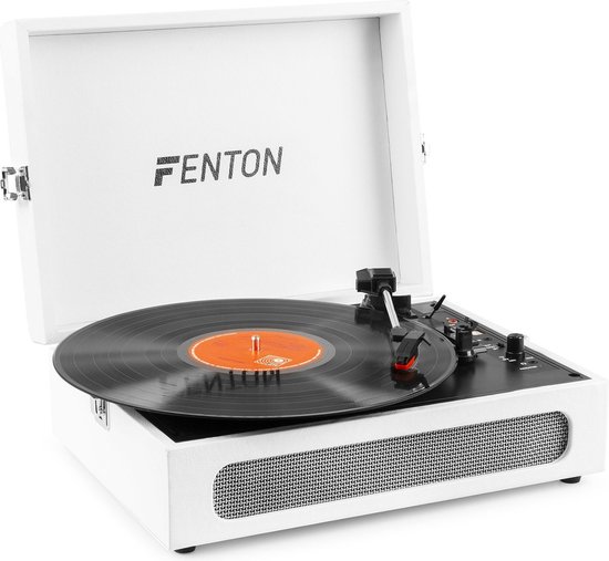 Foto: Retro platenspeler bluetooth in out fenton rp118 model 2024 geschikt voor alle platen ingebouwde speakers beige