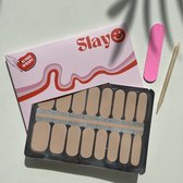 Slayo© - Nagelstickers - Beige Babe - Nail Wraps - Nagel Stickers - Nail Art - GEEN UV lamp nodig