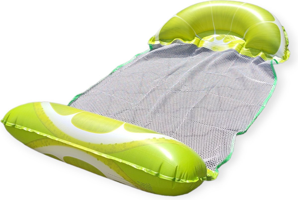 Luchtbed - Waterhangmat - Opblaasbaar - Limoen - Zwembad Speelgoed - 100x60