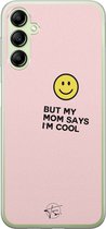 Hoesje geschikt voor Samsung Galaxy A14 5G - I'm cool quote - Soft Case - TPU - Tekst - Roze - Mooie Telefoonhoesjes