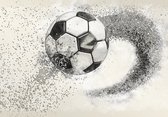 Fotobehang Voetbal Getekend Met Een Potlood - Vliesbehang - 400 x 280 cm