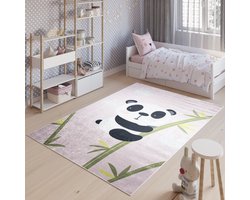 Tapiso Emma Vloerkleed Kinderkamer Babykamer Panda Kinderen Speelmat- 160x230