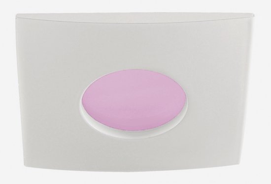IP44 Inbouwspot Livia met Philips HUE White and Color - spotje - Wit - vierkant - voor badkamer / overkapping / buiten - IP44 - GU10 - Buitendiameter: 85MM - boorgat: 70-76MM - min. Inbouwdiepte: 90MM