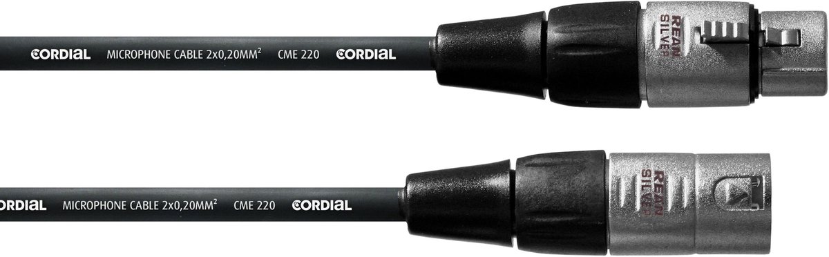 Cordial CFM FM Essentials Microfoonkabel – XLR mannelijk/vrouwelijk - Zwart