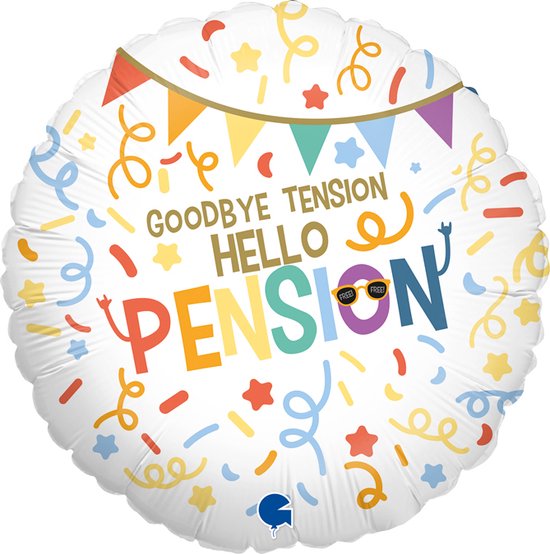 Folieballon - goodbye tension, hello pension