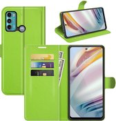 Coverup Book Case - Geschikt voor Motorola Moto G60 Hoesje - Groen