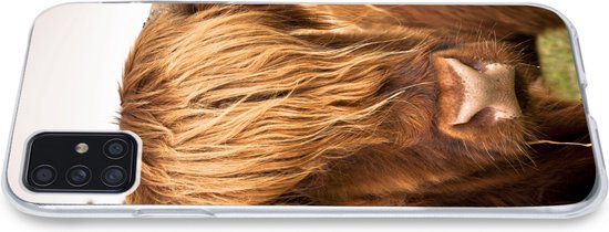 Coque Samsung Galaxy A52 5G - Highlanders écossais - Marron - Herbe - Siliconen