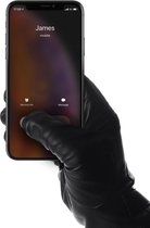 Mujjo Unisex Leren Touchscreen handschoenen - Zwart - Maat M/L