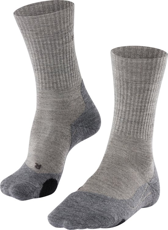 FALKE TK2 Wool Wandelsokken anti blaren, medium padding merinowol sportsokken dames beige - Maat 35-36