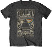 Pink Floyd Heren Tshirt -XL- Carnegie Hall Poster Grijs