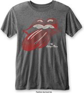 Rolling Stones Heren Tshirt -L- Vintage Tongue Grijs
