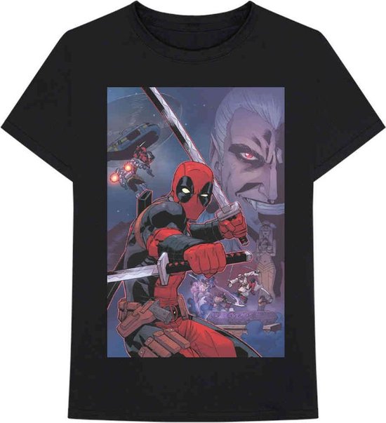 Marvel Deadpool Heren Tshirt Deadpool Composite Zwart