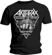 Anthrax Heren Tshirt -L- Soldier Of Metal FTD Zwart