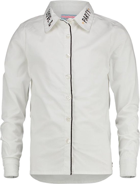 Vingino Meisjes Blouse - Real White - Maat 98 | bol.com