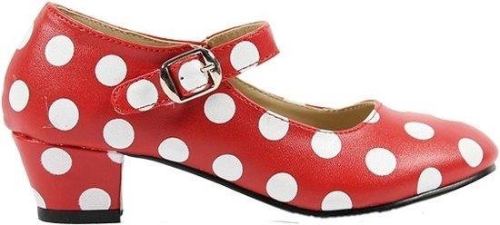 Per definitief aftrekken Spaanse Prinsessen schoenen rood wit maat 33 (binnenmaat 22cm) bij jurk |  bol.com