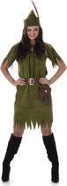 Karnival Costumes Verkleedjurk Neverland Girl Carnavalskleding Dames Carnaval - Polyester - Groen - Maat S - 3-Delig Jurk/Riem/Hoed