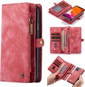 Caseme - vintage 2 in 1 portemonnee hoes - iPhone 11 - Rood