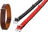Collar rondo 42cm 18mm red/black verst/adj 31,5-37,5cm