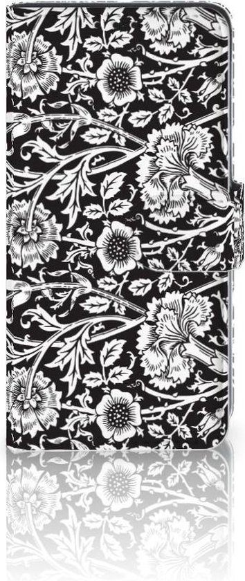 Portefeuille Xiaomi Redmi 7A Etui pour Téléphone Fleurs Noires