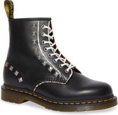 Dr. Martens 1460 Stud Black Rolled Vintage Smooth Dames Veterboots - Zwart - Maat 37