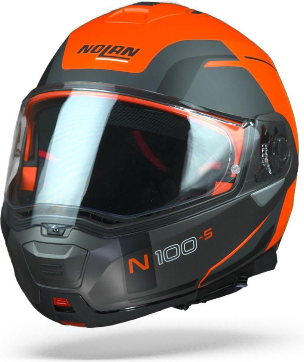 Nolan N100-5 Consistency Flat Led Orange N-Com 027 Casque Intégral - Casque  de moto -... | bol.com