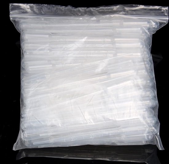 100st 3 ml plastic pipetten oogdruppelaar set wegwerp afgestudeerd transfer vloeibare verfpipet - Merkloos