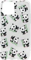 ADEL Siliconen Back Cover Softcase hoesje Geschikt Voor iPhone 11 Pro Max - Panda