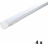 Pakket van 4 Smalle T8 armatuur 120 cm - 20W - 3000K - 1800 Lumen