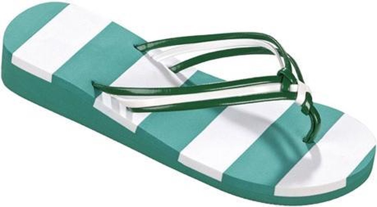 BECO Teenslippers - Dames - Groen/wit - Maat 36