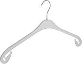De Kledinghanger Gigant - 50 x Blouse / shirthanger kunststof wit met rokinkepingen, 47 cm