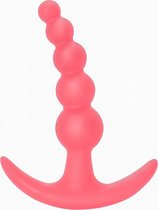 Lola Toys - First Time - Bubbles Anal Plug - Licht gebogen buttplug met Kralen - Anaal Beads Kralen Ketting - Prostaat Stimulatie - P-Spot - 100% Siliconen - Unisex - 11,5cm x 2,6cm - Roze