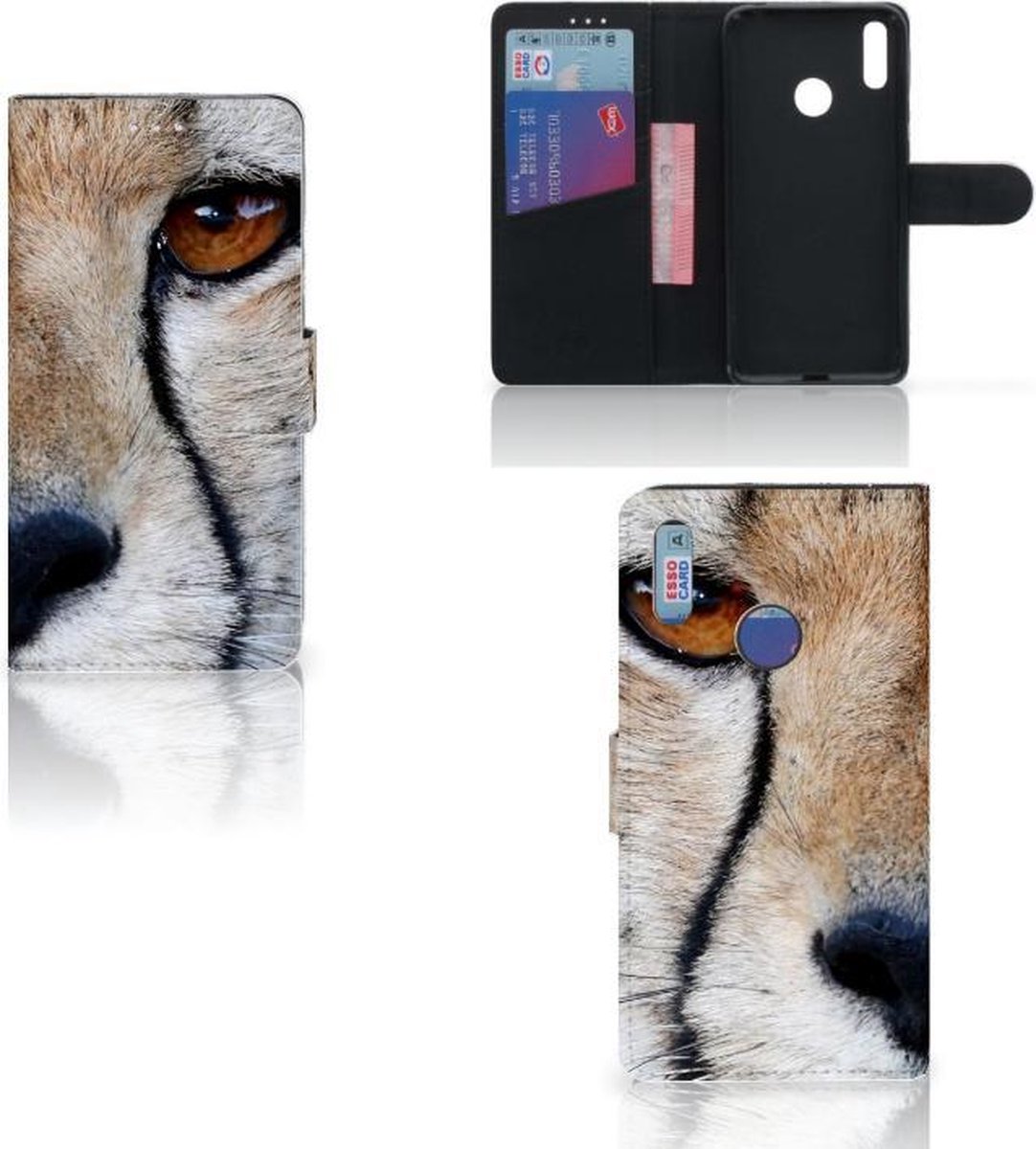 Huawei Y7 (2019) Telefoonhoesje met Pasjes Cheetah