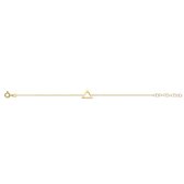 New Bling Zilveren Armband 9NB 0335 - 16,5+3 cm - open - driehoek - Goudkleurig