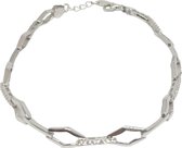 zilveren schakel armband Birmingham met 45 cubic zirkonia | armband dames zilver | Lengte verstelbaar 17-19cm | Zilverana | 925 zilver