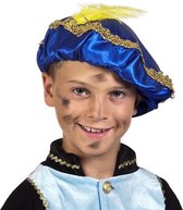 2x Pietenmuts blauw voor kinderen - Pieten baret - Pieten muts 2 stuks