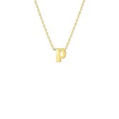 Lucardi Kettingen - Goldplated ketting met letter hanger