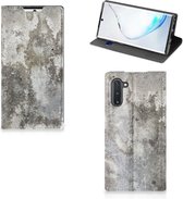 Geschikt voor Samsung Galaxy Note 10 Standcase Beton Print