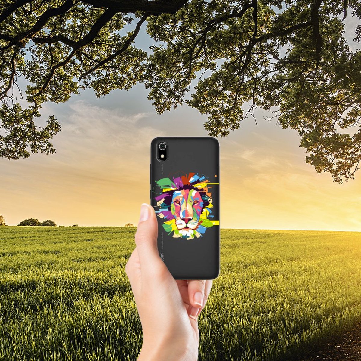 Xiaomi Redmi 7A Telefoonhoesje met Naam Lion Color