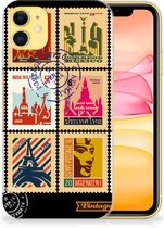Back Case Geschikt voor iPhone 11 Siliconen Back Cover Postzegels