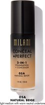 Milani Conceal + Perfect 2-in-1 Foundation + Concealer 5A Natural Beige