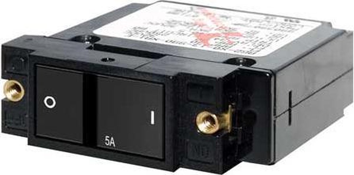 Blue Sea Systems Enpolige Vlakke Tuimelschakelaar Voor Stroomonderbreker A-serie Zwart 15 A