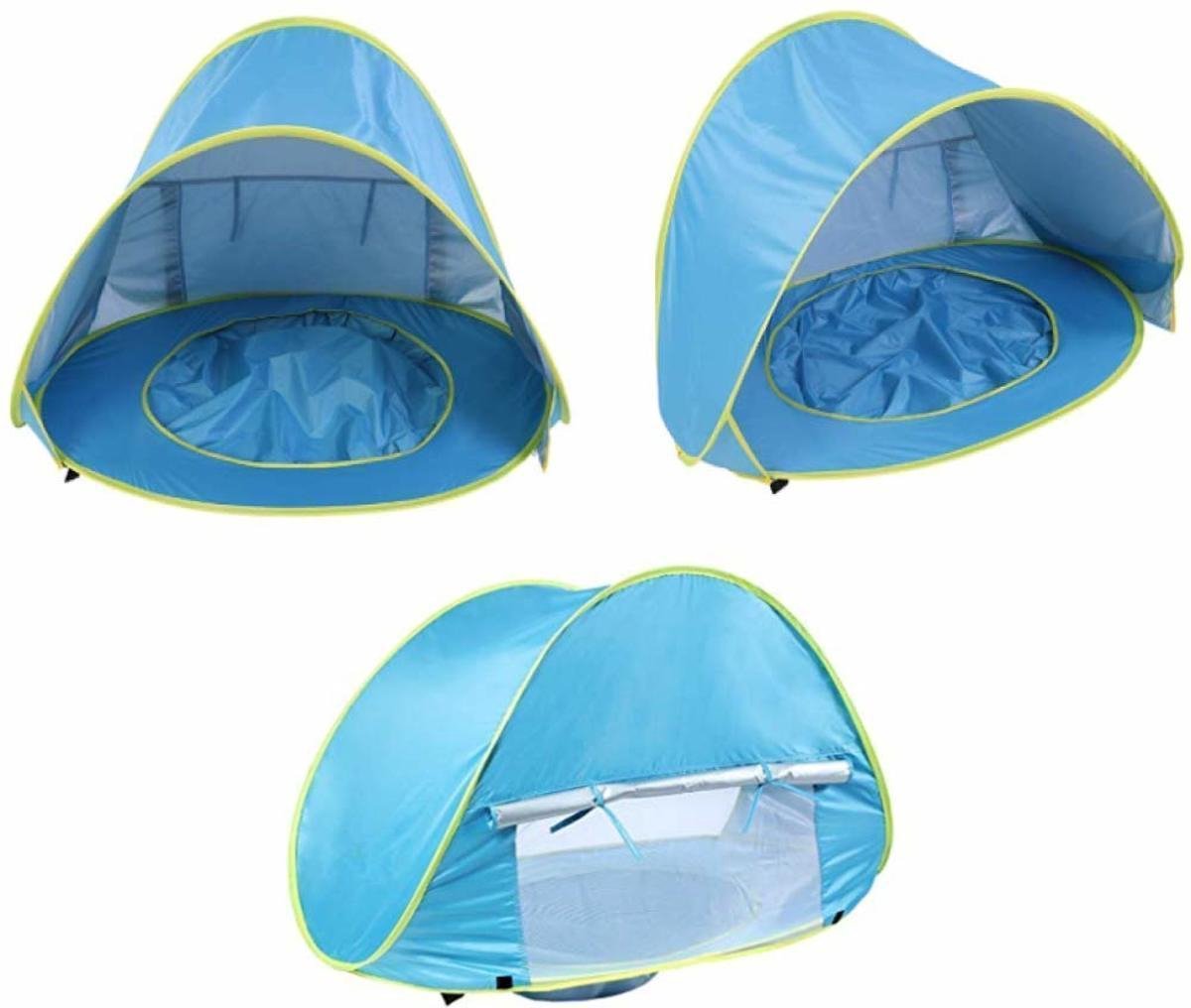Strand Baby Tent Met Zwembad - Blauw - UPF 50+ UV Werend - Waterdicht - Pop  Up | bol.com