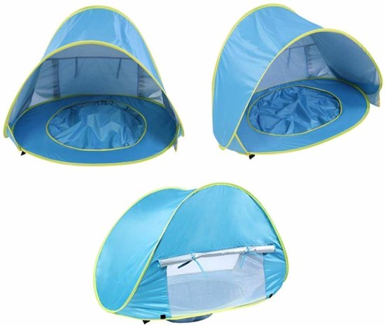 calcium postzegel Worden Strand Baby Tent Met Zwembad - Blauw - UPF 50+ UV Werend - Waterdicht - Pop  Up | bol.com