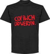 Cofiwch Dryweryn T-Shirt - Zwart  - XXL