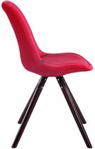 CLP Toulouse - Eetkamerstoel - Rond frame - Fluweel rood cappuccino (eik)