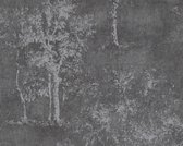 BOMEN BEHANG - Grijs Metallic - AS Creation Secret Garden