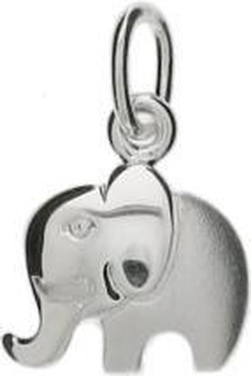 hanger olifant poli/mat zilver gerhodineerd