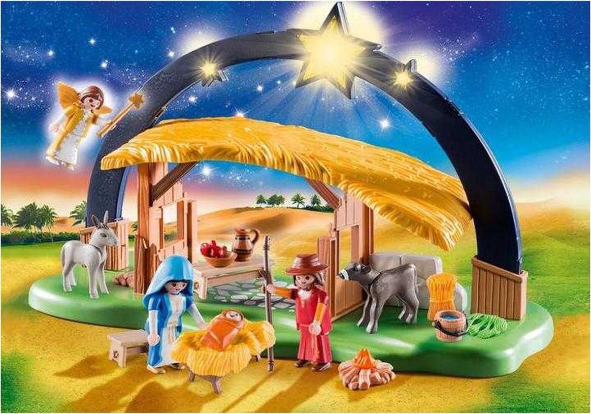 PLAYMOBIL Christmas Kerststal met heldere ster - 9494 — afbeelding 11